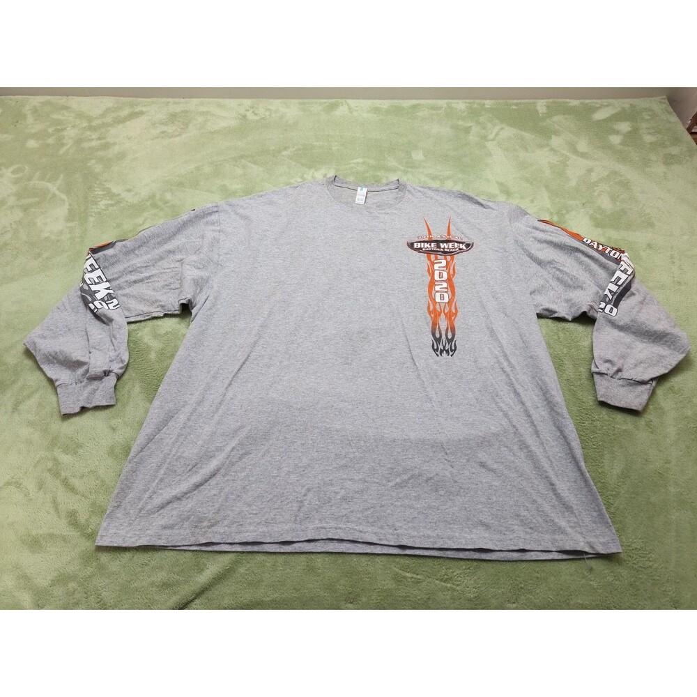 Daytona Beach Bike Week Mens 3XL Gray  Long Sleeve Motorcycle SUNA TEARAWAY TAG